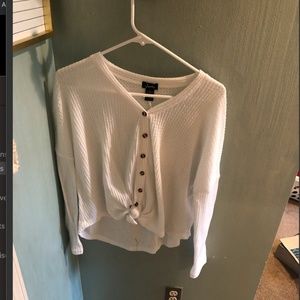 White Button Up Sweater